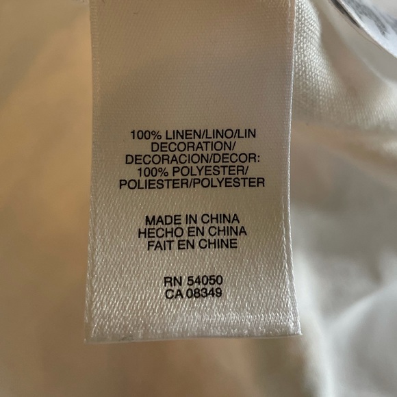 Jones New York 100% linen white long sleeve pullover top blouse size medium - Picture 11 of 12